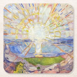 Edvard Munch - The Sun 1911 Rechteckiger Pappuntersetzer