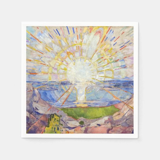 Edvard Munch - The Sun 1911 Serviette (Vorderseite)