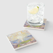 Edvard Munch - The Sun 1911 Steinuntersetzer (Seitenansicht)