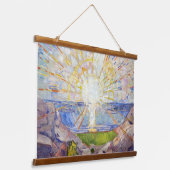 Edvard Munch - The Sun 1911 Wandteppich Mit Holzrahmen (Gewinkelt)