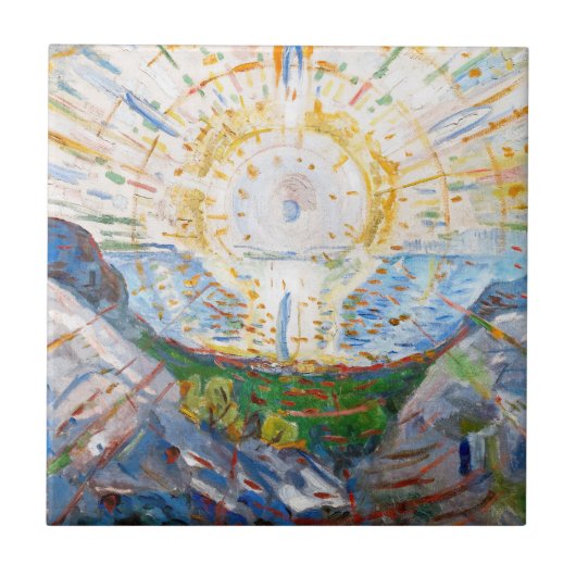 Edvard Munch - The Sun 1912 Fliese (Vorderseite)