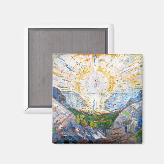 Edvard Munch - The Sun 1912 Magnet (Vorderseite/Rückseite)
