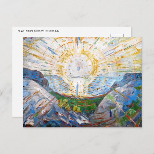 Edvard Munch - The Sun 1912 Postkarte (Vorne/Hinten)