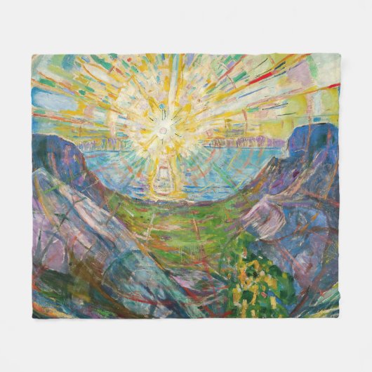 Edvard Munch - The Sun 1916 Fleecedecke (Vorderseite (Horizontal))