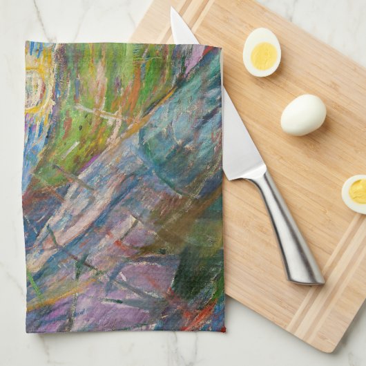 Edvard Munch - The Sun 1916 Geschirrtuch (Viertel Falte)