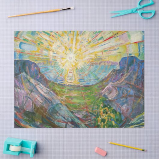 Edvard Munch - The Sun 1916 Seidenpapier (Basteln)