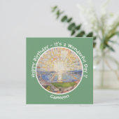 Edvard Munch the Sun (Solen) - Party-Gegenstände f Einladung (Stehend Vorderseite)