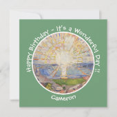 Edvard Munch the Sun (Solen) - Party-Gegenstände f Einladung (Vorderseite)