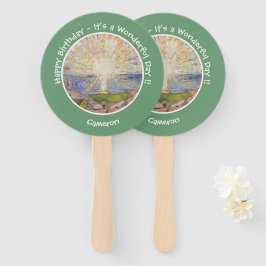 Edvard Munch the Sun (Solen) - Party-Gegenstände f Fächer