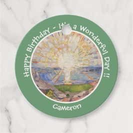 Edvard Munch the Sun (Solen) - Party-Gegenstände f Geschenkanhänger