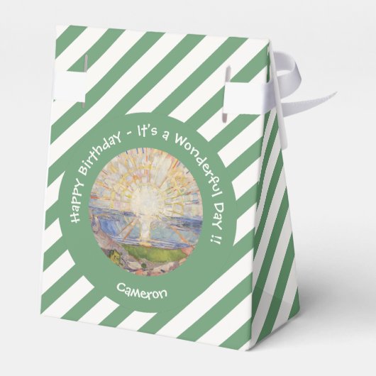 Edvard Munch the Sun (Solen) - Party-Gegenstände f Geschenkschachtel (Rückseite)