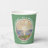 Edvard Munch the Sun (Solen) - Party-Gegenstände f Pappbecher (Rückseite)