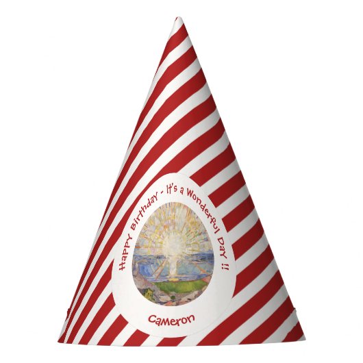 Edvard Munch the Sun (Solen) - Party-Gegenstände f Partyhütchen (Vorderseite)