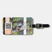 Edvard Munch - The Thinker von Rodin - QR-Code Gepäckanhänger (Vorderseite horizontal)