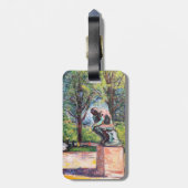 Edvard Munch - The Thinker von Rodin - QR-Code Gepäckanhänger (Rückseite vertikal)