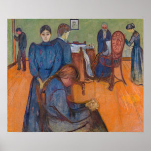 Edvard Munch - Tod im Krankenzimmer v2 Poster
