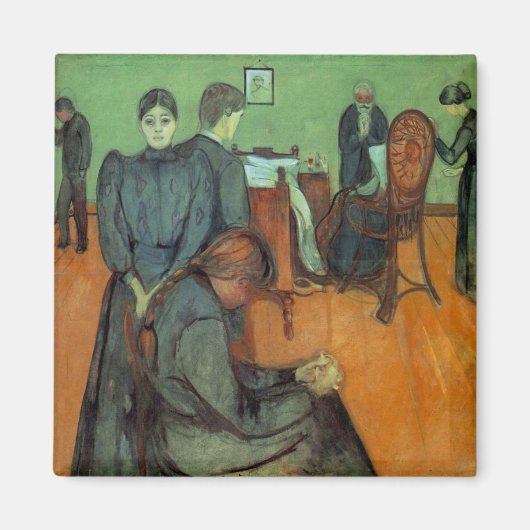 Edvard Munch - Tod im Sickroom 1895 Magnet (Vorne)