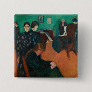 Edvard Munch - Tod im Sickroom v1 Button