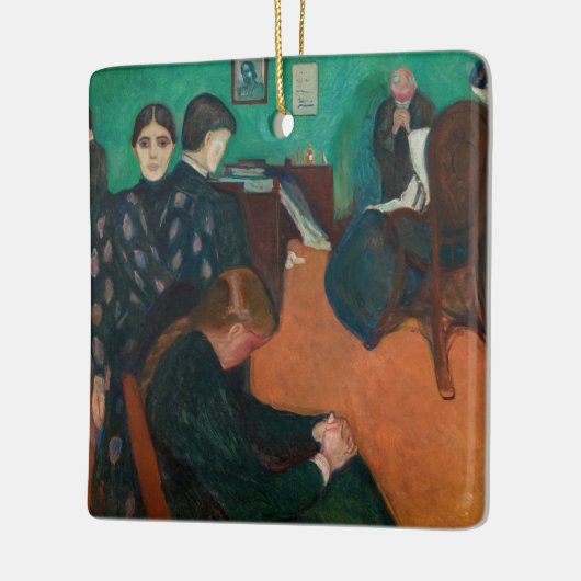 Edvard Munch - Tod im Sickroom v1 Keramikornament (Links)