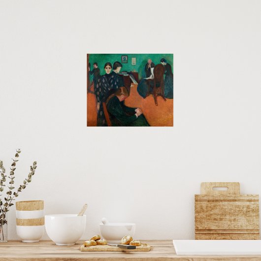 Edvard Munch - Tod im Sickroom v1 Poster (Küche)