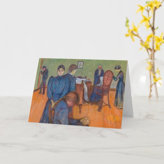 Edvard Munch - Tod im Sickroom v2 Karte (Gelbe Blume)