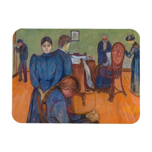 Edvard Munch - Tod im Sickroom v2 Magnet (Horizontal)