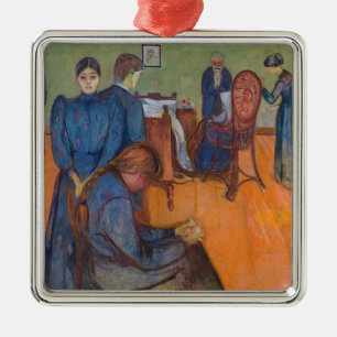 Edvard Munch - Tod im Sickroom v2 Ornament Aus Metall