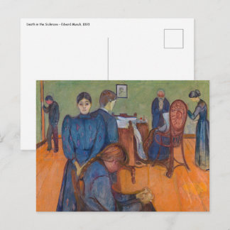Edvard Munch - Tod im Sickroom v2 Postkarte