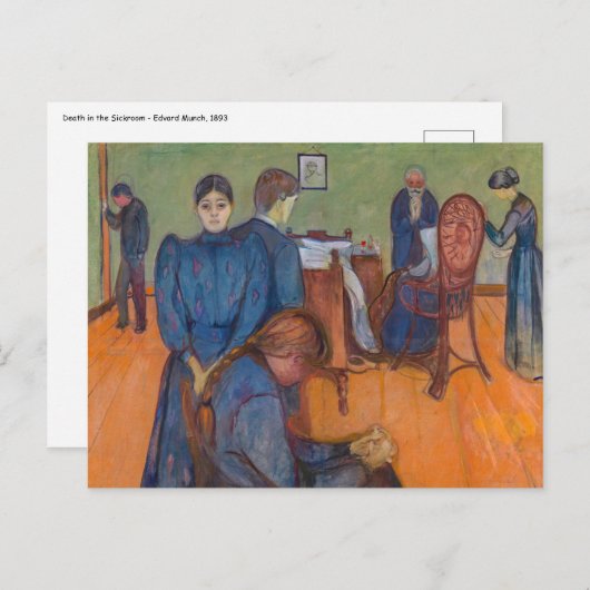 Edvard Munch - Tod im Sickroom v2 Postkarte (Vorne/Hinten)