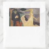 Edvard Munch - Trennung Rechteckiger Aufkleber (Tasche)