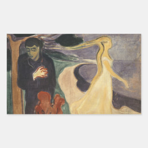 Edvard Munch - Trennung Rechteckiger Aufkleber