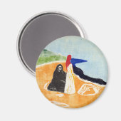 Edvard Munch Two Women on Shore Magnet (Vorderseite/Rückseite)