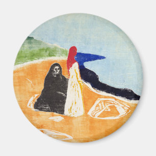Edvard Munch Two Women on Shore Magnet
