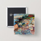 Edvard Munch - Ufer mit rotem Haus Button (Vorne & Hinten)