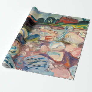 Edvard Munch - Ufer mit rotem Haus Geschenkpapier
