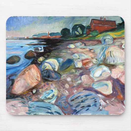 Edvard Munch Ufer mit rotem Haus Mousepad (Vorne)