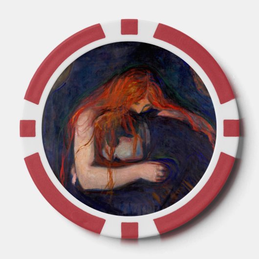 Edvard Munch - Vampir / Liebe und Schmerz Pokerchips (Vorderseite)
