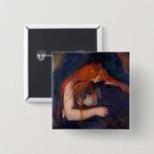 Edvard Munch - Vampire / Liebe und Schmerz Button (Vorne & Hinten)