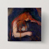 Edvard Munch - Vampire / Liebe und Schmerz Button (Vorderseite)