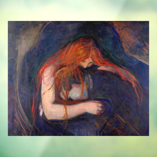 Edvard Munch - Vampire / Liebe und Schmerz Fensteraufkleber (Blatt 3)