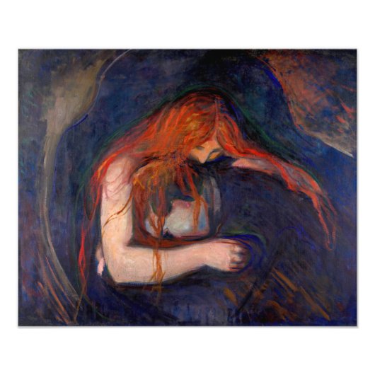 Edvard Munch - Vampire / Liebe und Schmerz Fotodruck (Vorne)
