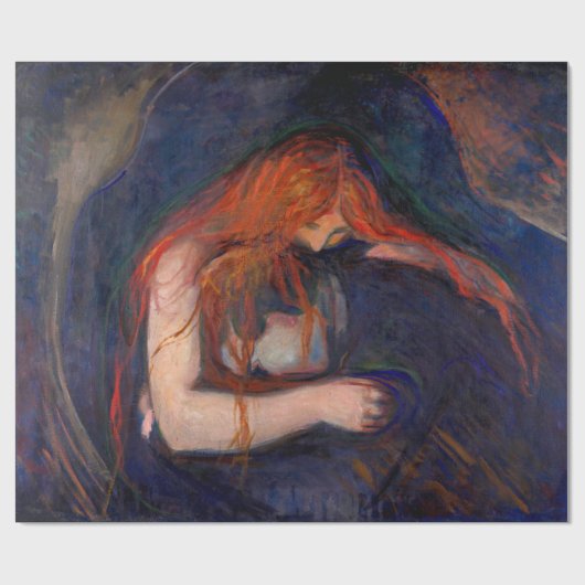 Edvard Munch - Vampire / Liebe und Schmerz Geschenkpapier (Flach)