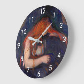 Edvard Munch - Vampire / Liebe und Schmerz Große Wanduhr (Winkel)