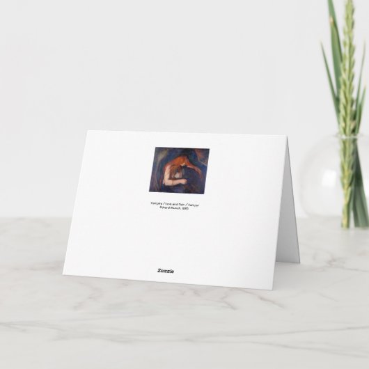 Edvard Munch - Vampire / Liebe und Schmerz Karte (Rückseite)