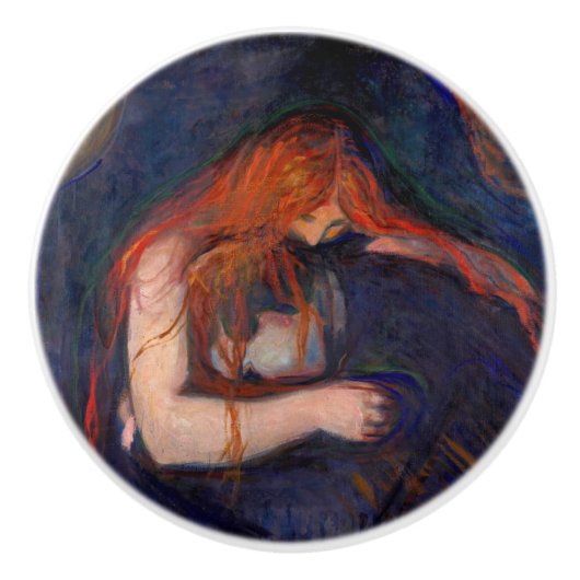 Edvard Munch - Vampire / Liebe und Schmerz Keramikknauf (Vorderseite)