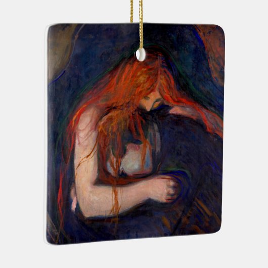 Edvard Munch - Vampire / Liebe und Schmerz Keramikornament (Rechts)