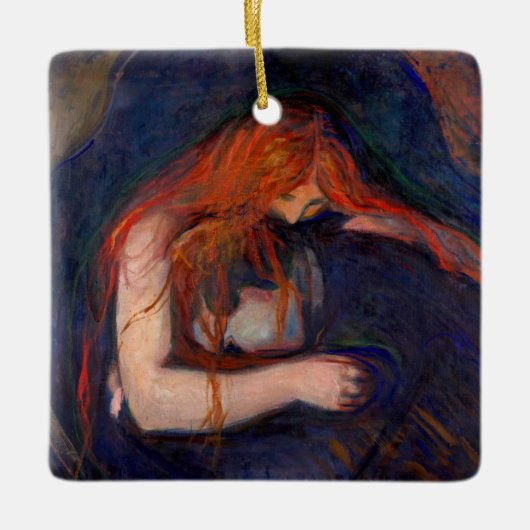 Edvard Munch - Vampire / Liebe und Schmerz Keramikornament (Vorderseite)