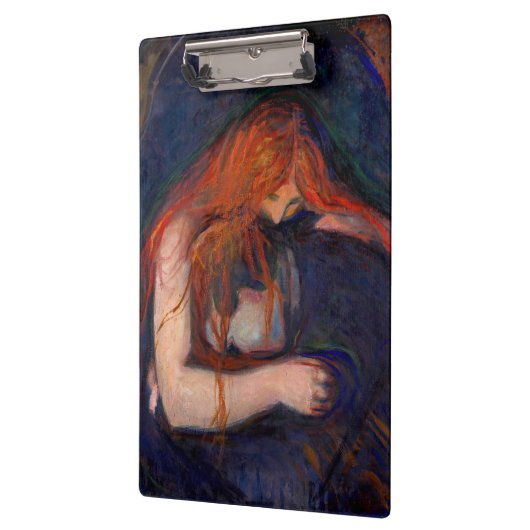 Edvard Munch - Vampire / Liebe und Schmerz Klemmbrett (Links)