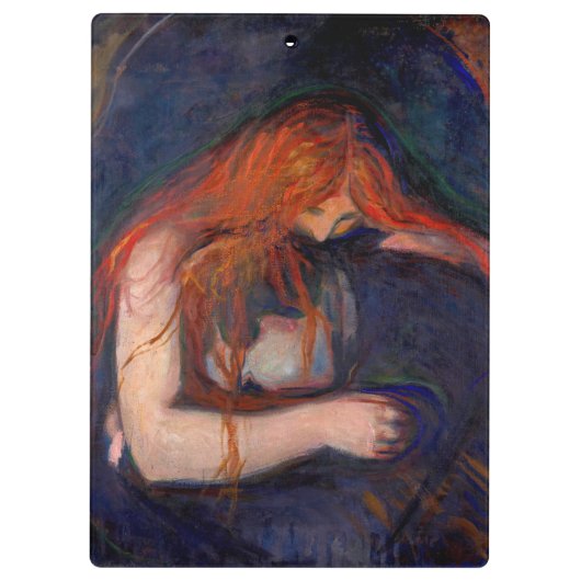 Edvard Munch - Vampire / Liebe und Schmerz Klemmbrett (Rückseite)