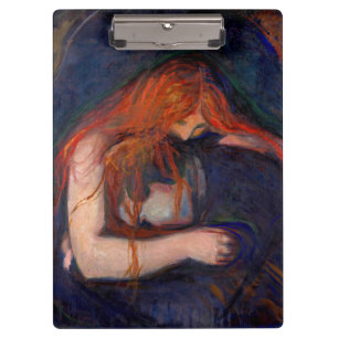 Edvard Munch - Vampire / Liebe und Schmerz Klemmbrett
